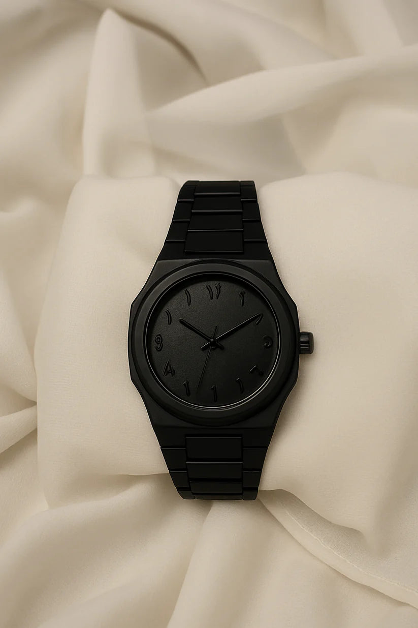 BLACK AURA WATCH  QUARTZ MOVEMENT