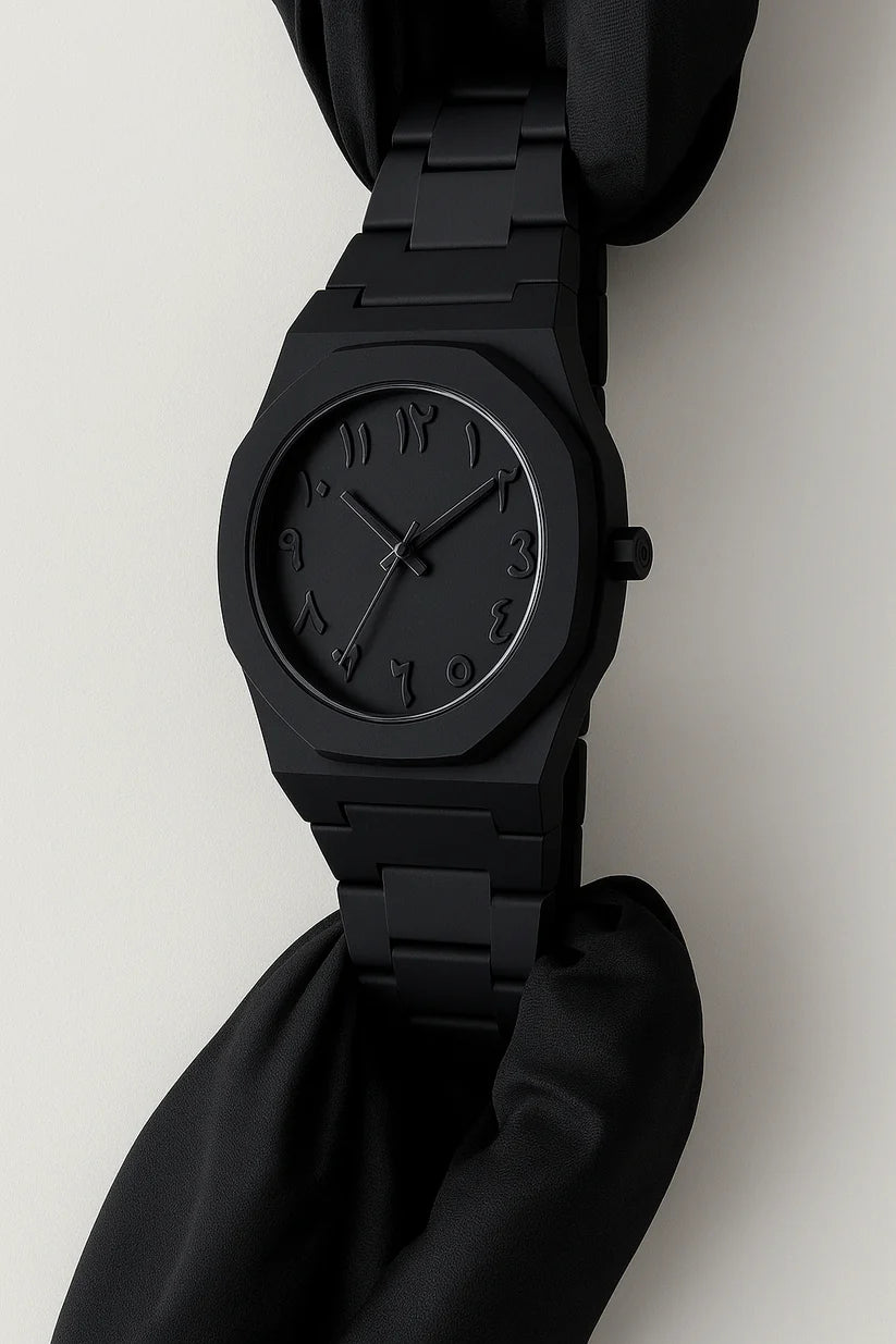 BLACK AURA WATCH  QUARTZ MOVEMENT